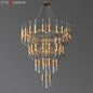 Geometric Gold Chandelier