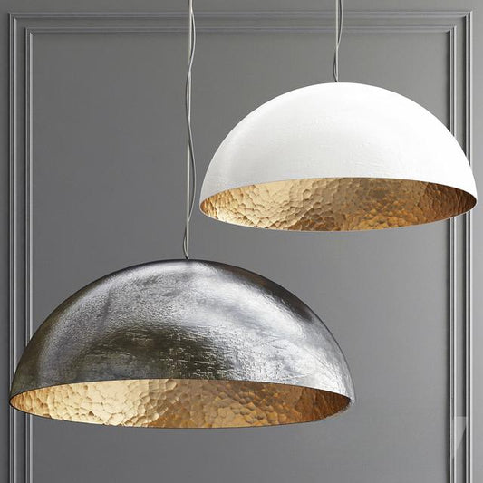 Metallic Gold Dome Pendant Light