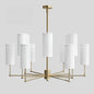Brass White Chandelier