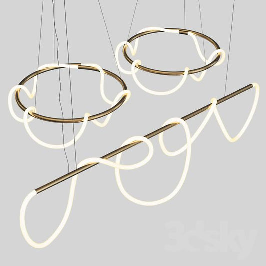 Modern Curved Pendant