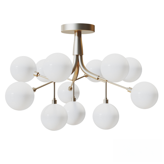 White Ball Modern Chandelier
