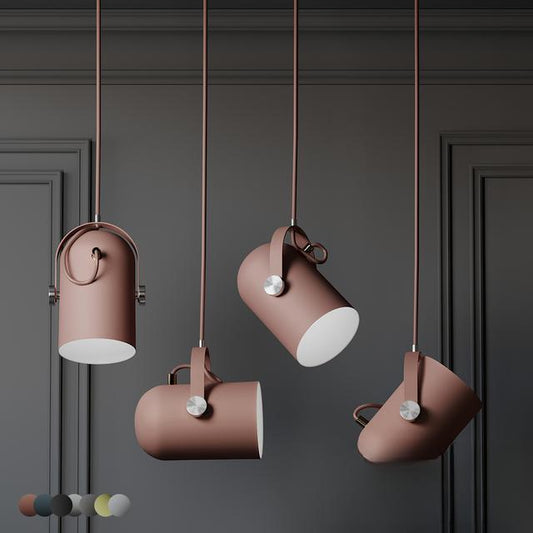 Pink Bucket Pendant Light