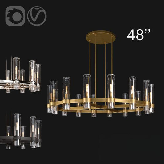 Modern geometric chandelier