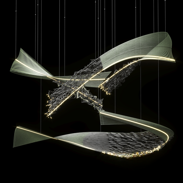 Modern Curved Chandelier ceilinglamp