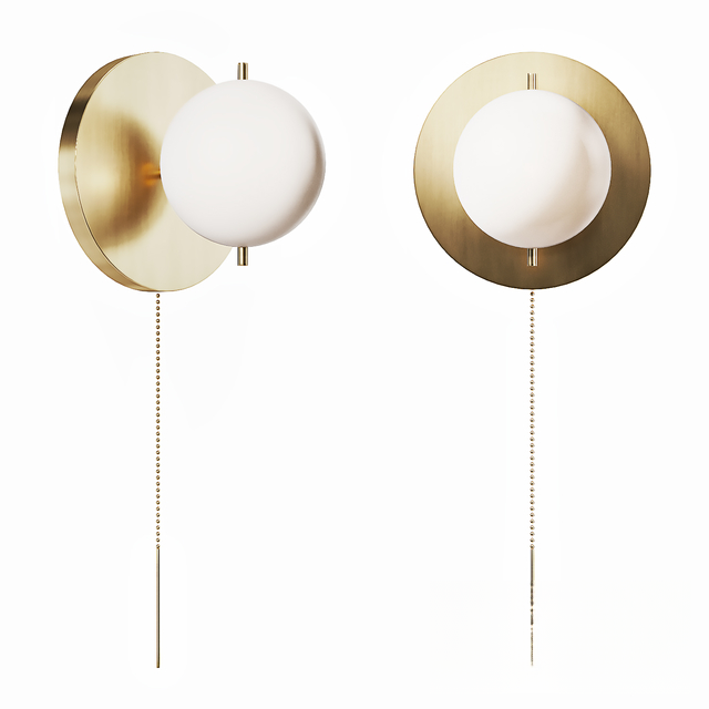 Round Gold Modern walllamp