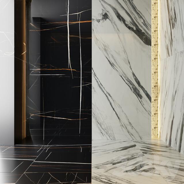 BlackWhite Marble covering