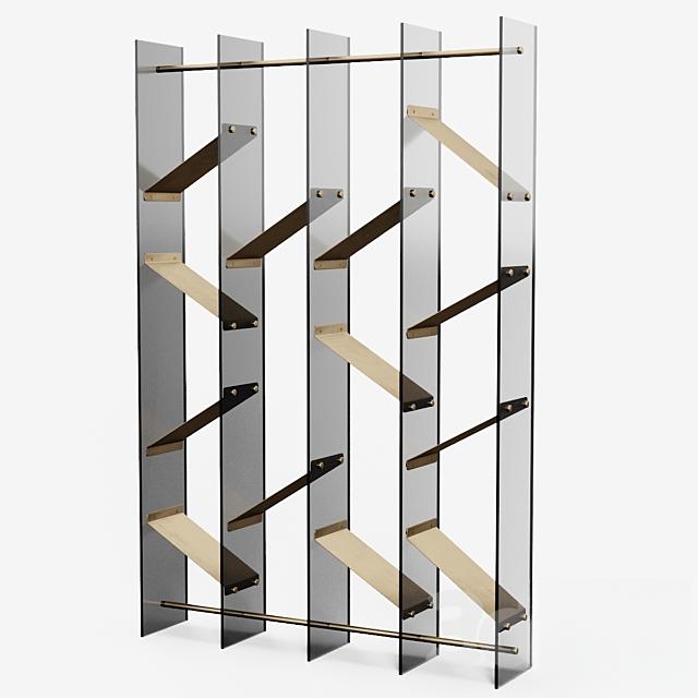 Modern Shelf with Geometric Design covering