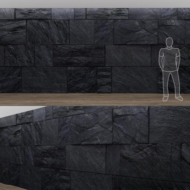 Black Stone Wall covering