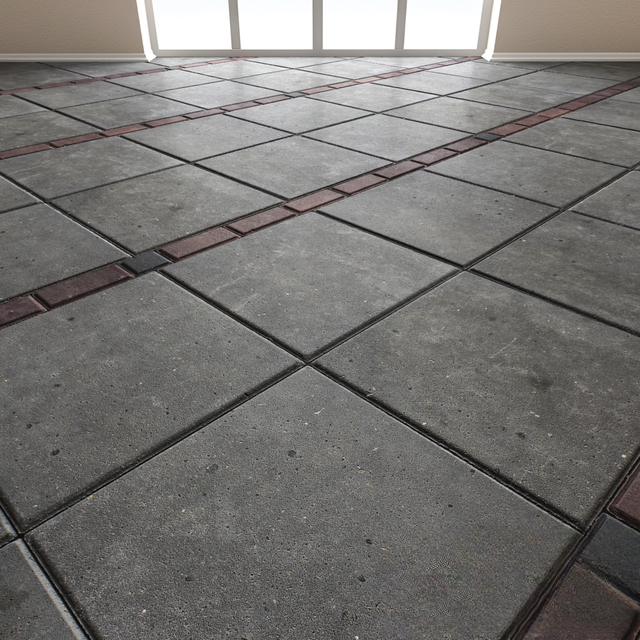 Grey Square Floor covering