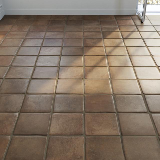 Brown Square Tile covering