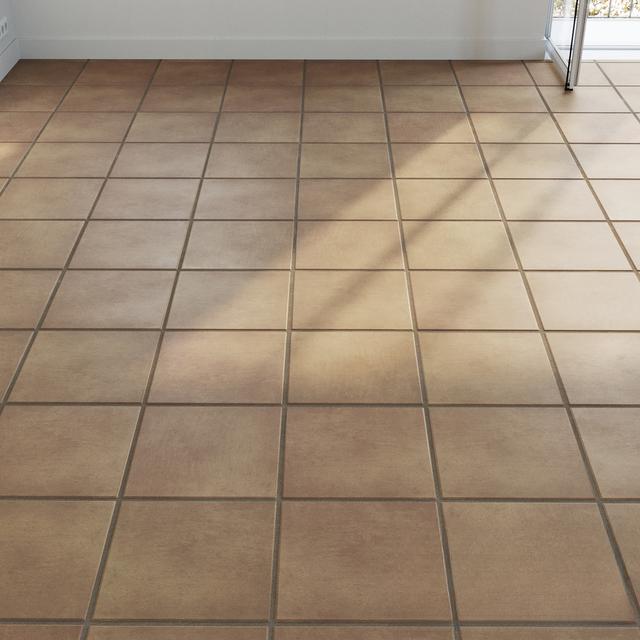 Brown square tile covering