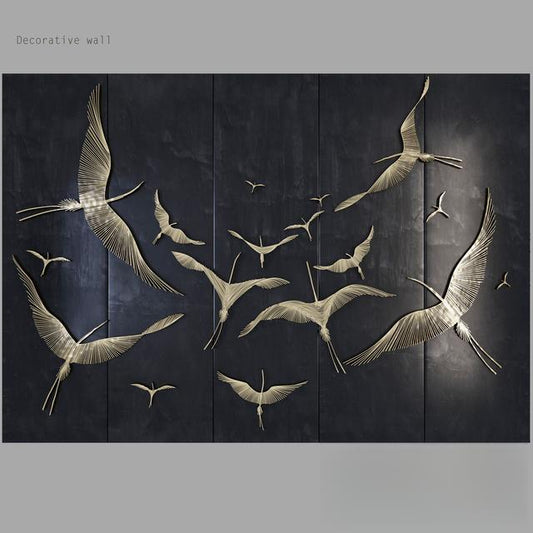 Crane Metal Wall Art