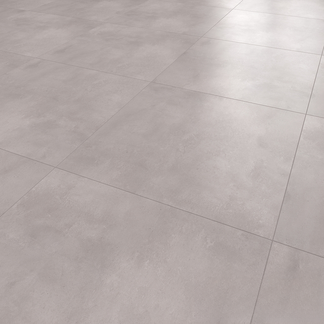 Grey square tile covering